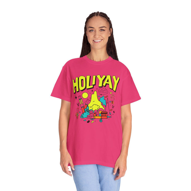 Holi-Yay Graphic T-Shirt, Fun Summer Tee, Unique Gift, Casual Wear, Birthday, Holiday Celebration, Unisex Apparel Printify