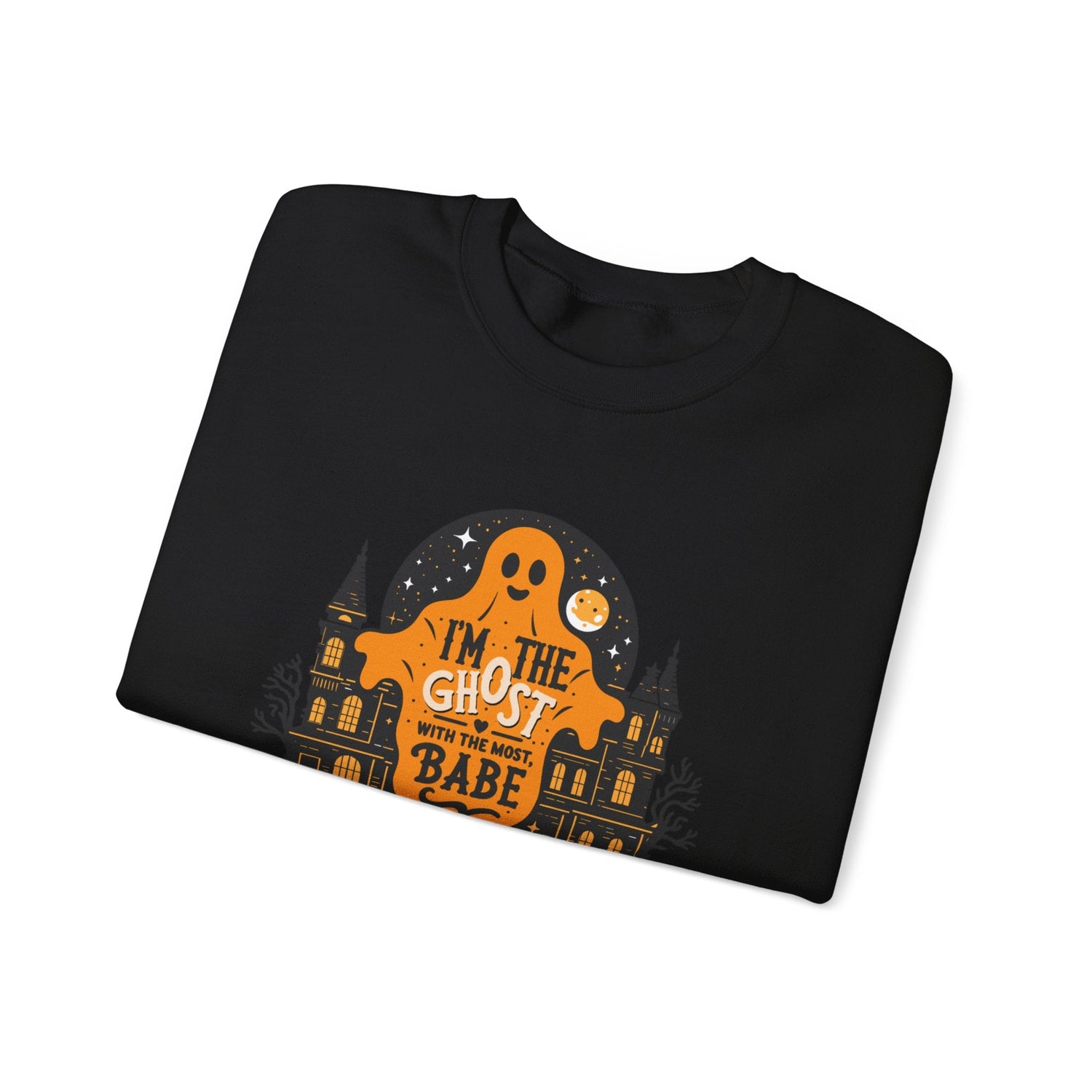 Unisex Halloween Ghost Sweatshirt - Spooky Vibes, Cozy Apparel, Perfect for Fall, Ghost Lover Gift, Halloween Celebration Printify