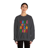Home for the Holidays Crewneck Sweatshirt, Festive Sweater, Winter Apparel, Christmas Gift, Cozy Holiday Wear Printify