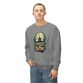 Unisex Lightweight Crewneck Sweatshirt - Nightmare Before Coffee Printify