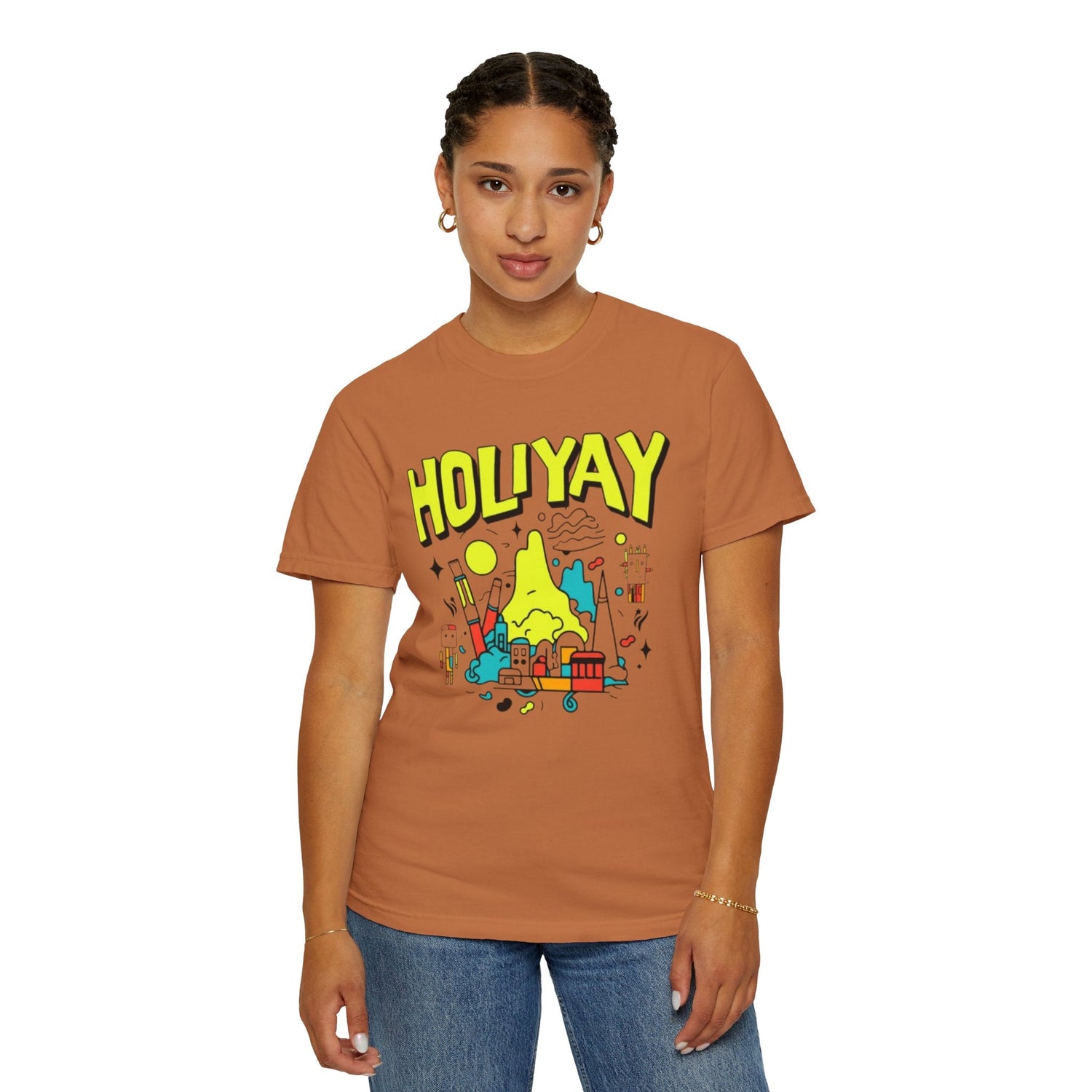 Holi-Yay Graphic T-Shirt, Fun Summer Tee, Unique Gift, Casual Wear, Birthday, Holiday Celebration, Unisex Apparel Printify