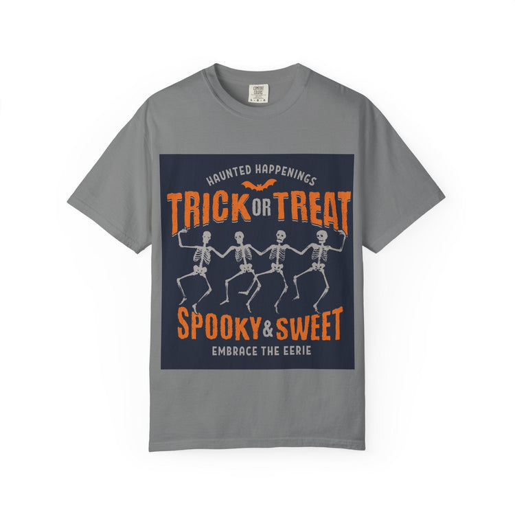 Halloween Skeleton T-Shirt, Trick or Treat Shirt, Spooky Fashion, Unisex Graphic Tee, October Festive Apparel, Halloween Gift Printify