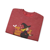 Halloween Witch Sweatshirt, Cozy Crewneck, Unisex Sweater, Spooky Season Apparel, Scary Night Gift, Fall Fashion Printify