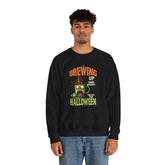 Skull Floral Crewneck Sweatshirt, Unisex Pullover Sweater, Halloween Apparel, Cozy Gift, Trendy Streetwear Printify