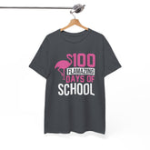 100 Flamingo Days of School Unisex Tee, Fun Classroom Shirt, Back to School Gift, Children&