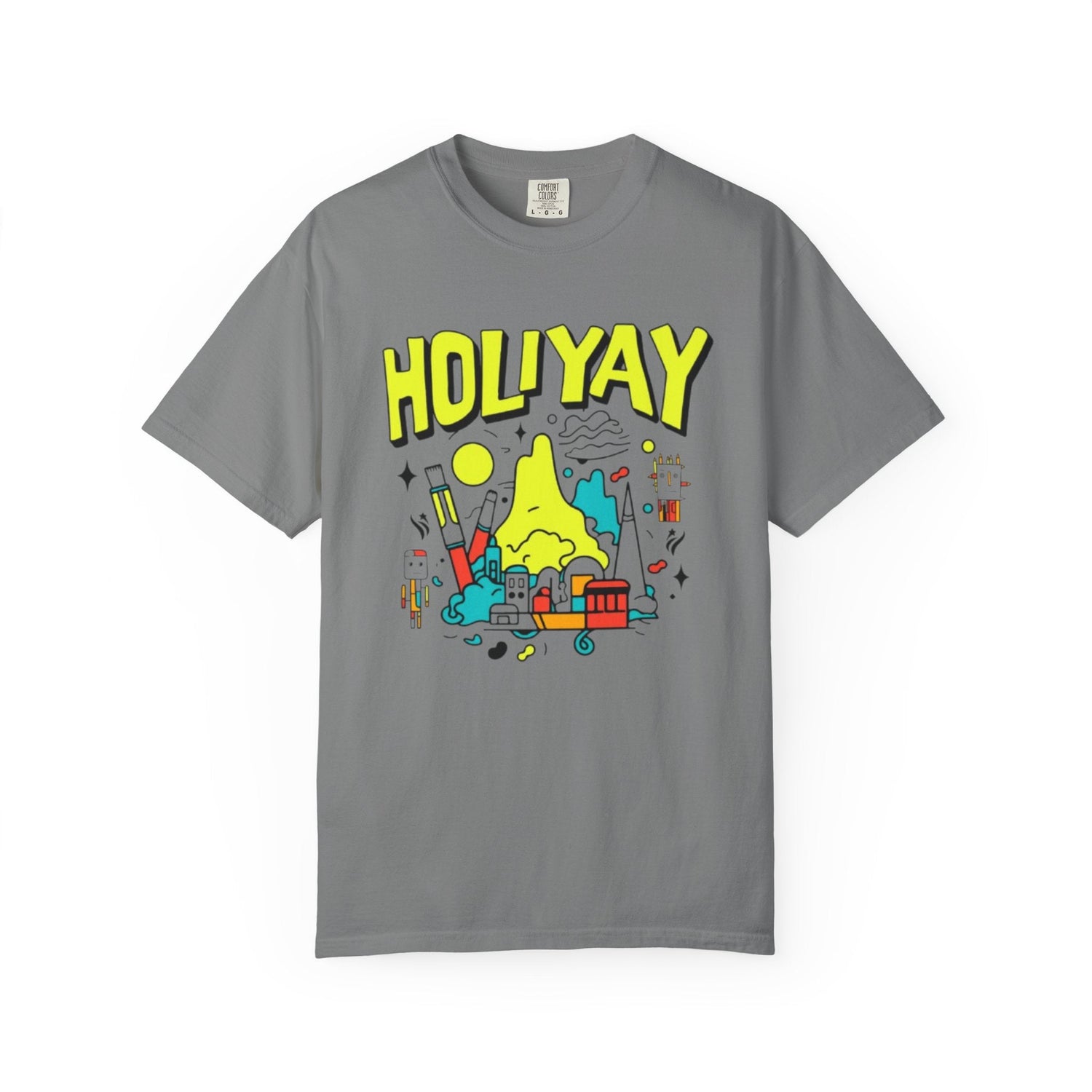 Holi-Yay Graphic T-Shirt, Fun Summer Tee, Unique Gift, Casual Wear, Birthday, Holiday Celebration, Unisex Apparel Printify