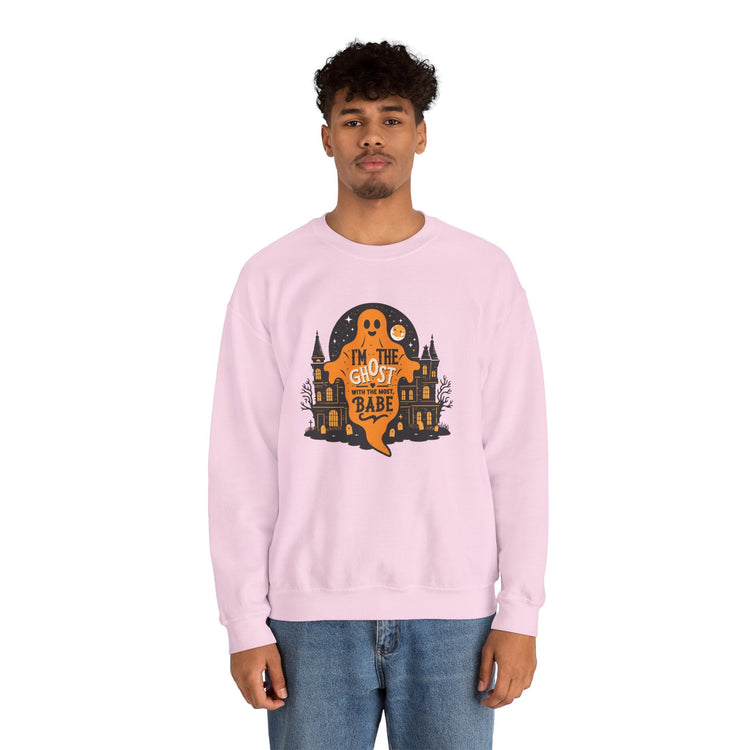 Unisex Halloween Ghost Sweatshirt - Spooky Vibes, Cozy Apparel, Perfect for Fall, Ghost Lover Gift, Halloween Celebration Printify