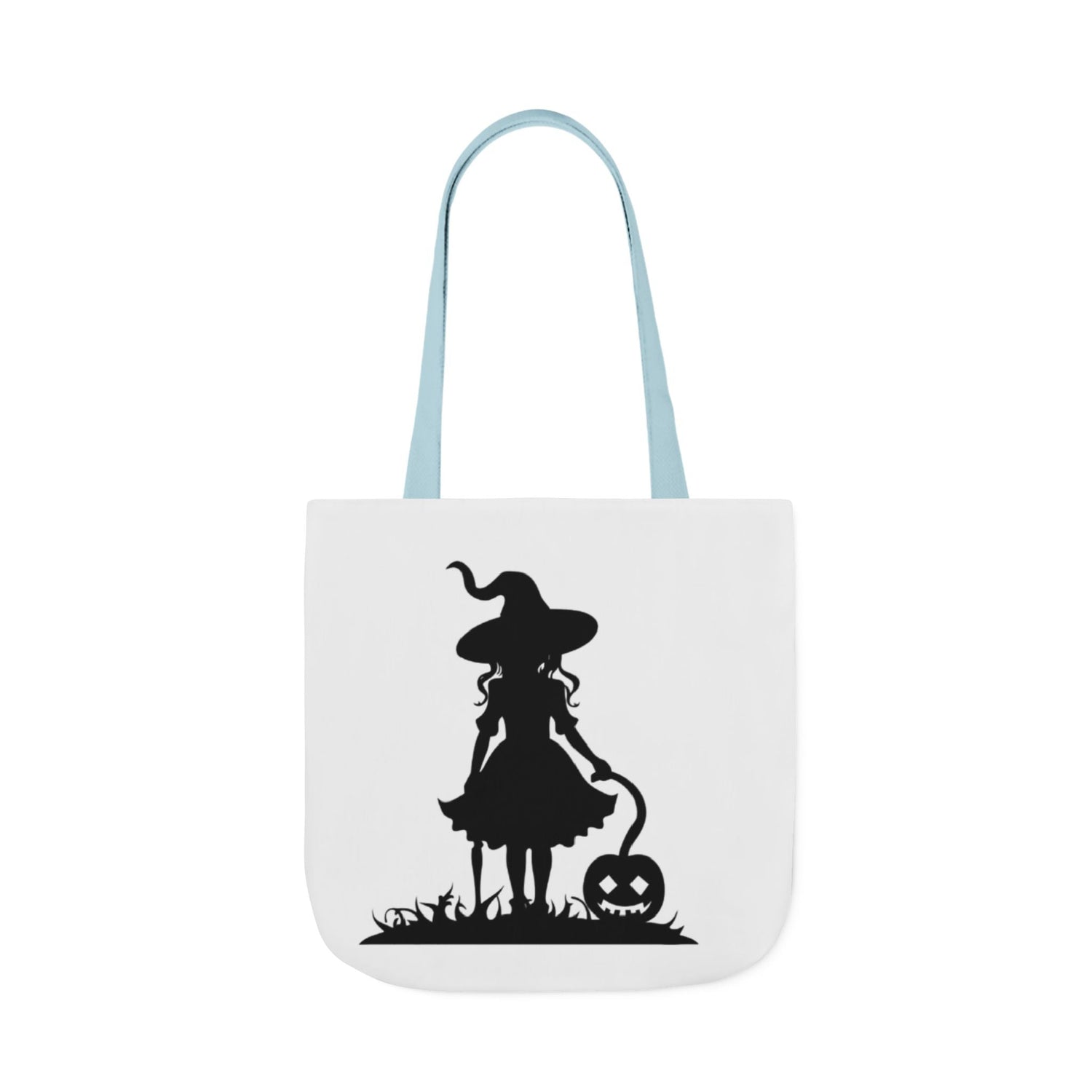 Halloween Witch Canvas Tote Bag, Spooky Treat Bag, Autumn Market Tote, Trick-or-Treat Bag, Gift for Witches, Seasonal Accessories Printify