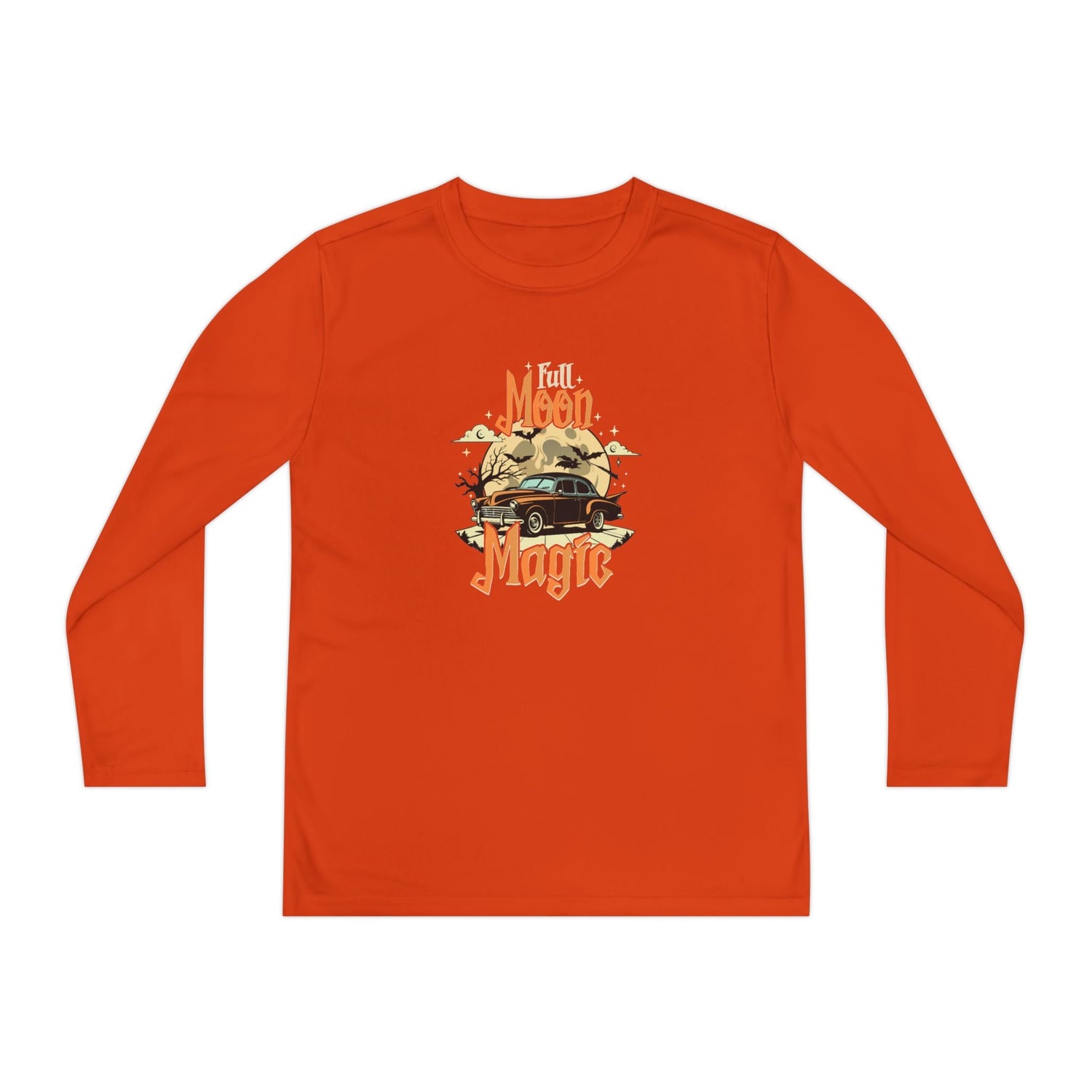 Youth Long Sleeve Competitor Tee - Vibrant Graphic Tee for Kids, Perfect for Casual Outings, Halloween, Parties, Everyday Wear, Unique [...] Printify