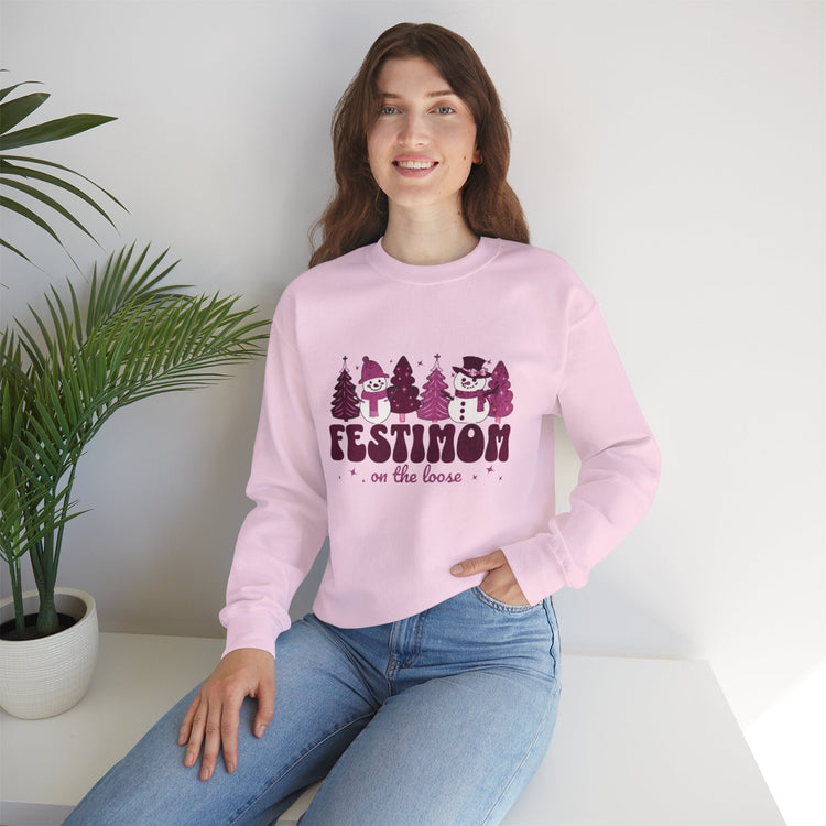Festive Crewneck Sweatshirt with Fun Holiday Design, Cozy Winter Wear, Christmas Gift, Comfy Sweater, Unisex Holiday Apparel Printify