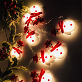 Snowman Christmas Tree LED Garland String Lights Snowflakes String Fairy Lights Hanging Ornaments My Store
