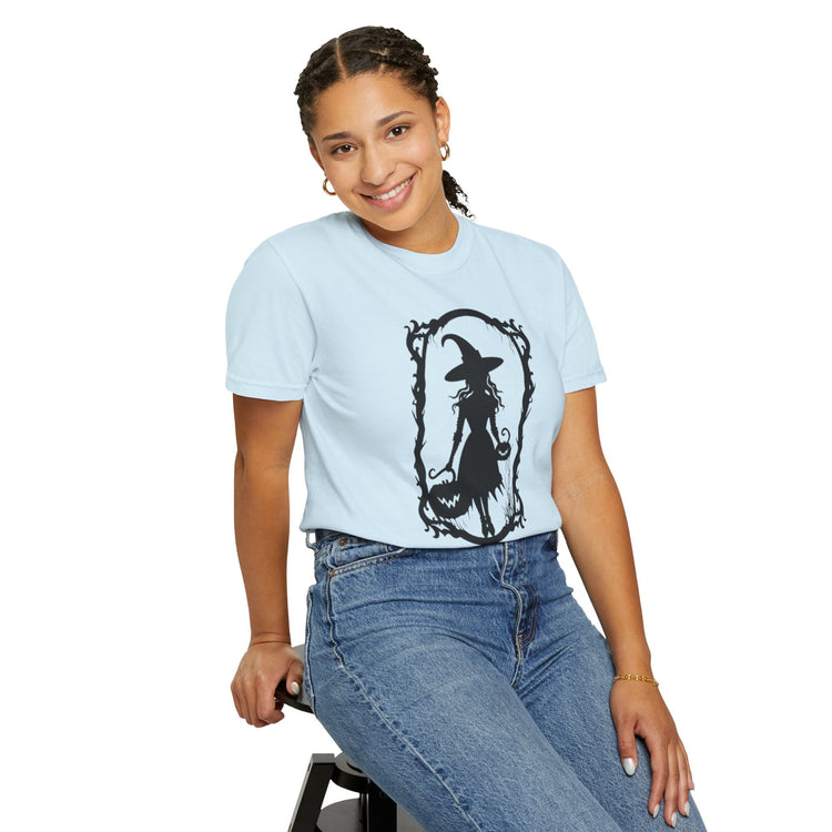 Witchy Garment-Dyed T-Shirt | Halloween Fashion Unisex Tee | Spooky Fall Apparel | Witch Costume Essential Printify