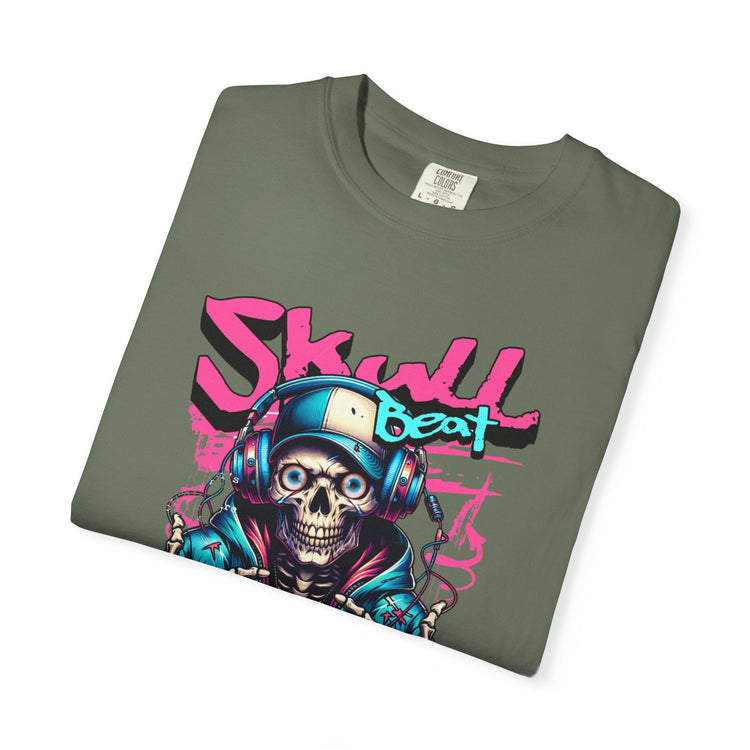 Skull Beat Unisex T-Shirt - Music Lover Graphic Tee, Halloween Costume, Premium Cotton Streetwear Gift for Men & Women, Alternative Fashion Printify