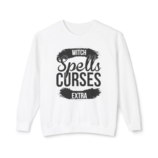 Witchy Spells Crewneck Sweatshirt, Unisex Magic Sweatshirt, Halloween Gift, Witch Apparel, Cozy Outfit, Occult Fashion Printify