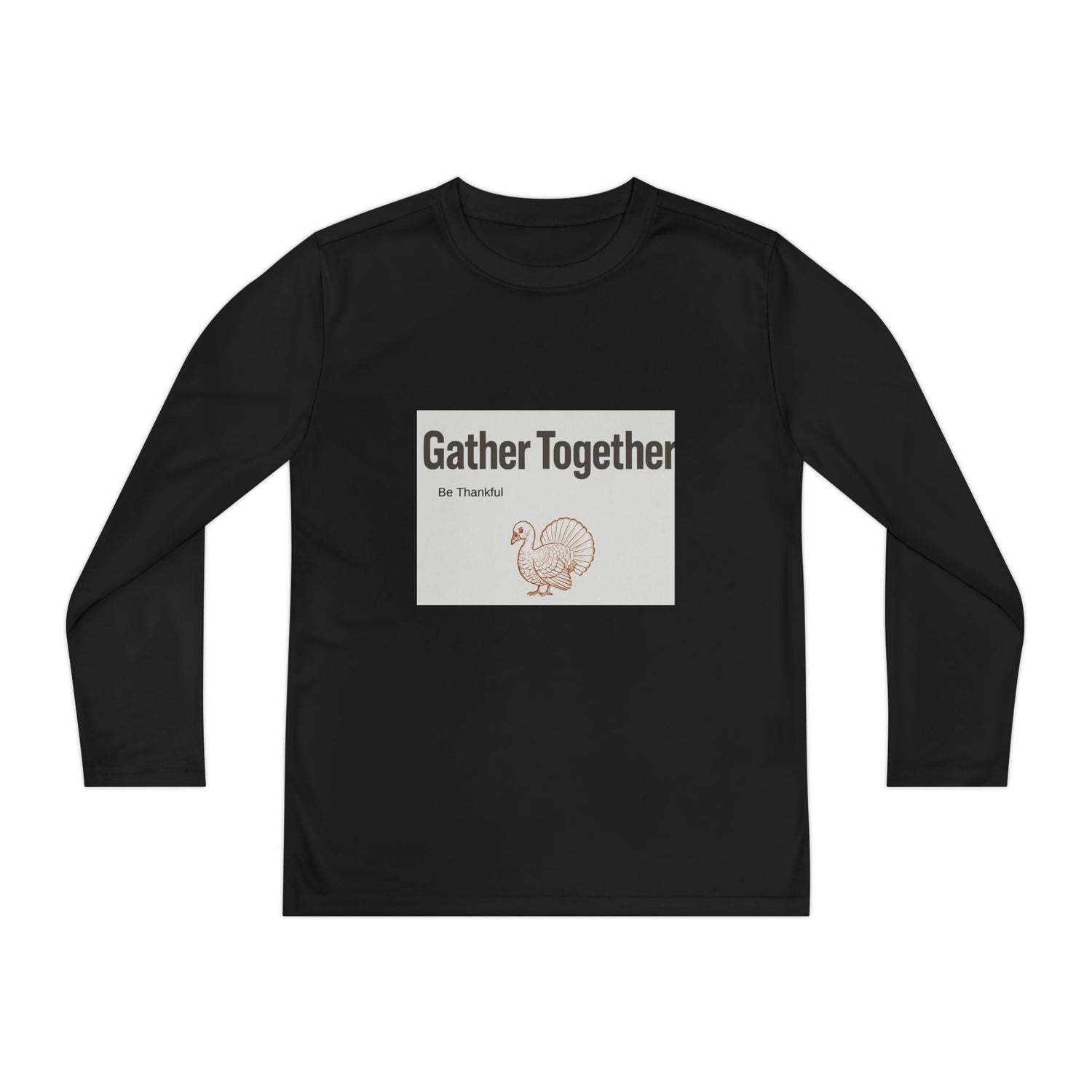 Thanksgiving Youth Long Sleeve Tee, Gather Together Shirt, Kids Long Sleeve Shirt, Family Celebration Apparel, Holiday Gift Printify