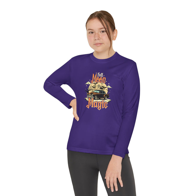 Youth Long Sleeve Competitor Tee - Vibrant Graphic Tee for Kids, Perfect for Casual Outings, Halloween, Parties, Everyday Wear, Unique [...] Printify