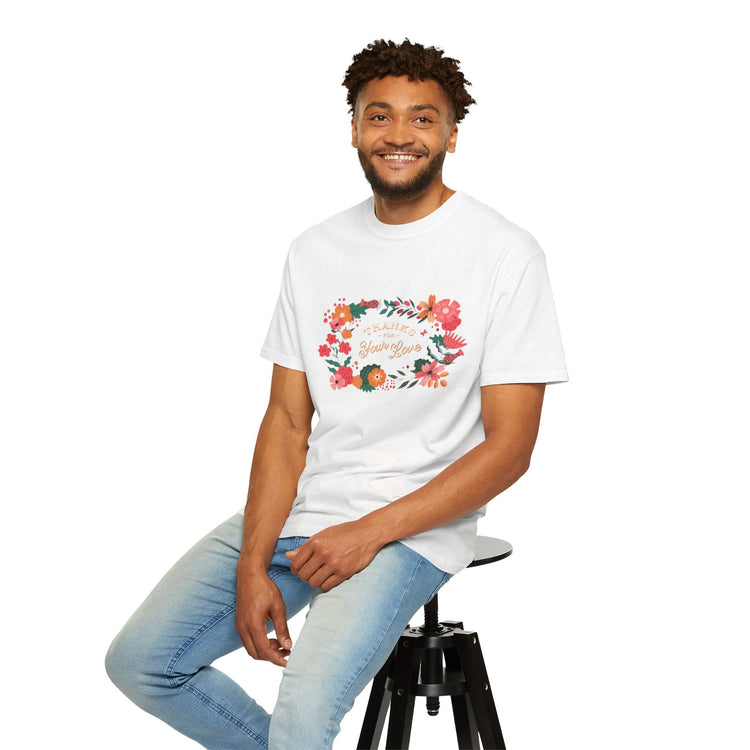 Floral Thank You T-Shirt, Comfortable Gift Tee, Unisex Floral Tee, Casual Style Shirt, Appreciation Day Gift, Everyday Wear Printify