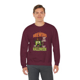 Skull Floral Crewneck Sweatshirt, Unisex Pullover Sweater, Halloween Apparel, Cozy Gift, Trendy Streetwear Printify