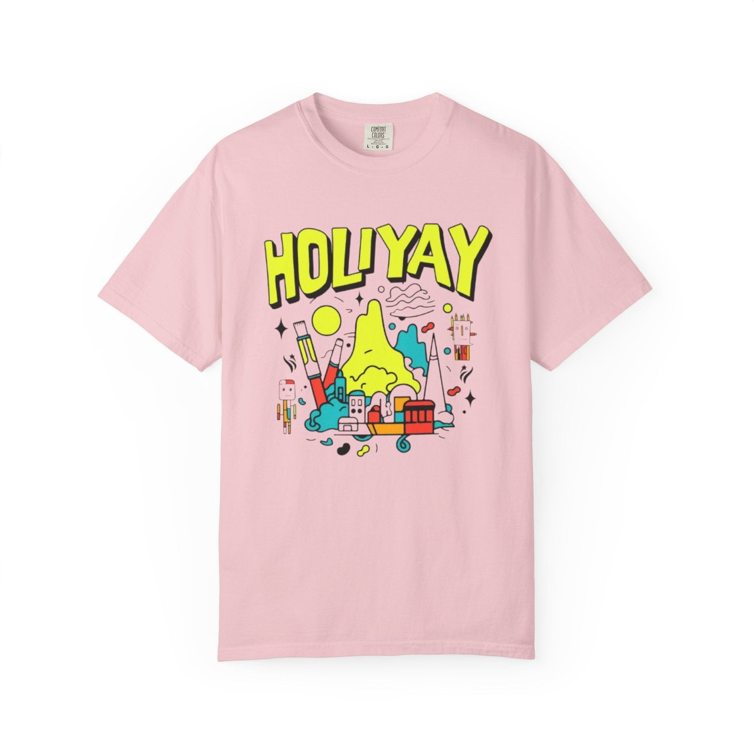 Holi-Yay Graphic T-Shirt, Fun Summer Tee, Unique Gift, Casual Wear, Birthday, Holiday Celebration, Unisex Apparel Printify