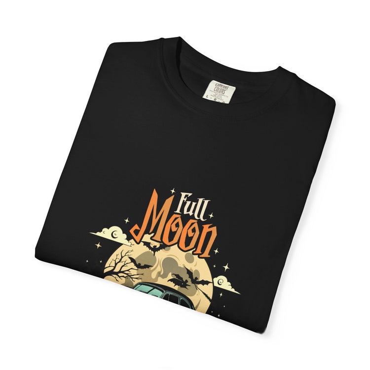 Moon Magic Unisex Garment-Dyed T-shirt, Vintage Car Tee, Astrology Gift, Casual Wear, Moon Lover Apparel, Unisex Soft T-shirt Printify