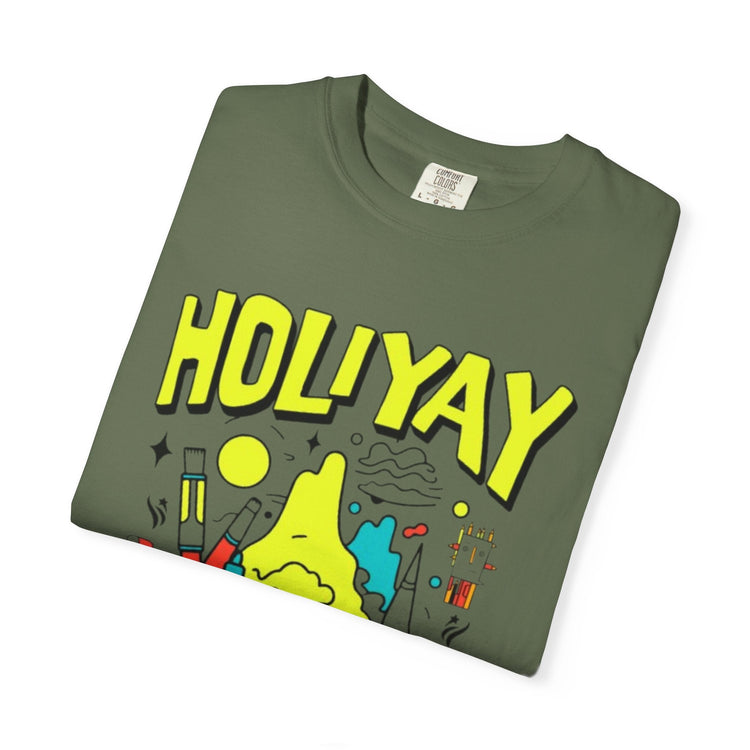 Holi-Yay Graphic T-Shirt, Fun Summer Tee, Unique Gift, Casual Wear, Birthday, Holiday Celebration, Unisex Apparel Printify