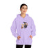Halloween Witch and Cat Hoodie, Cozy Fall Sweatshirt, Scary Night Apparel, Unisex Ghostly Sweatshirt, Cute Halloween Gift Printify