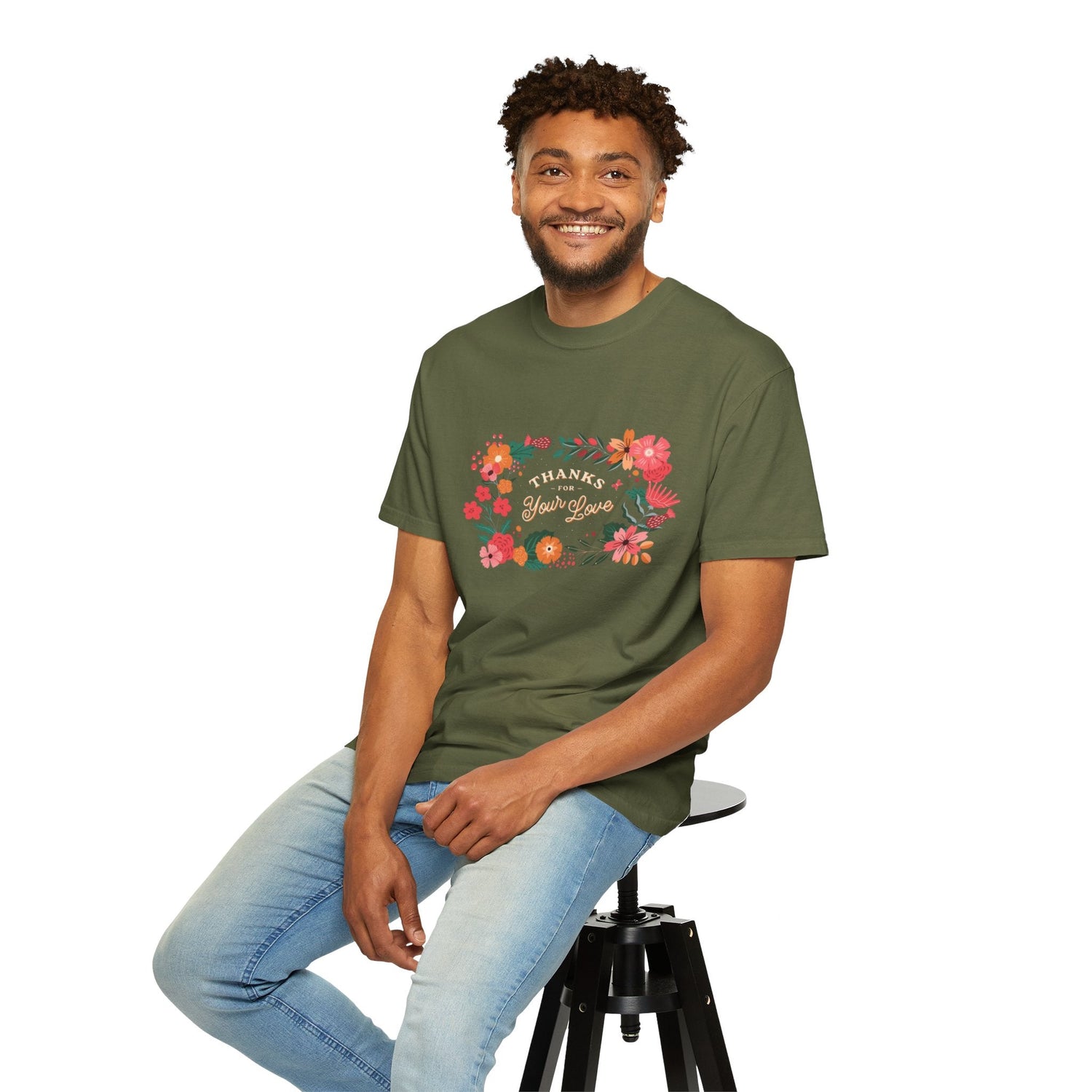 Floral Thank You T-Shirt, Comfortable Gift Tee, Unisex Floral Tee, Casual Style Shirt, Appreciation Day Gift, Everyday Wear Printify