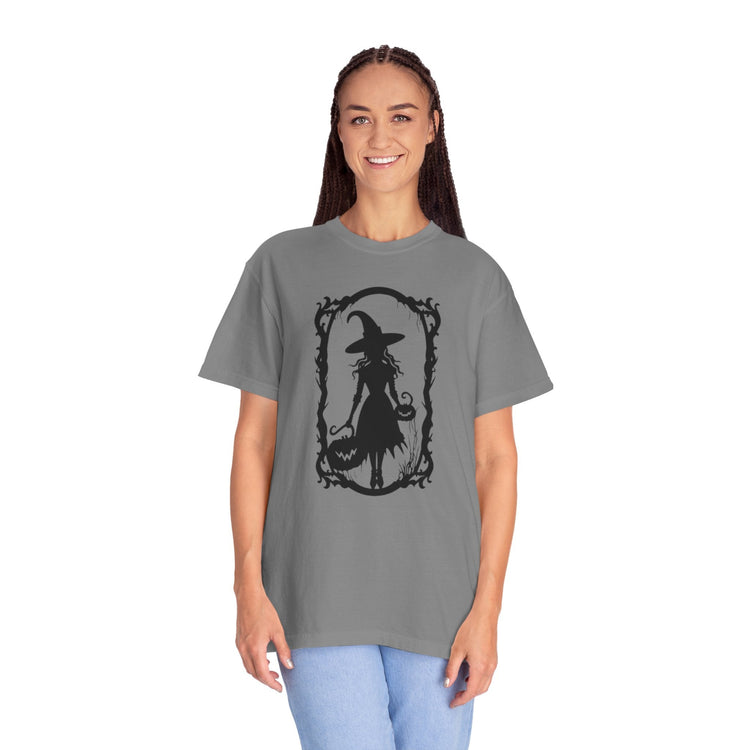 Witchy Garment-Dyed T-Shirt | Halloween Fashion Unisex Tee | Spooky Fall Apparel | Witch Costume Essential Printify