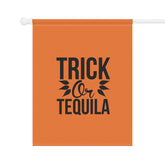 Halloween Garden Banner, Trick or Tequila Sign for Outdoor Decor, Fall Home Decoration, Seasonal Yard Flag, Halloween Party Decor Printify
