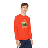 Youth Long Sleeve Competitor Tee - Vibrant Graphic Tee for Kids, Perfect for Casual Outings, Halloween, Parties, Everyday Wear, Unique [...] Printify