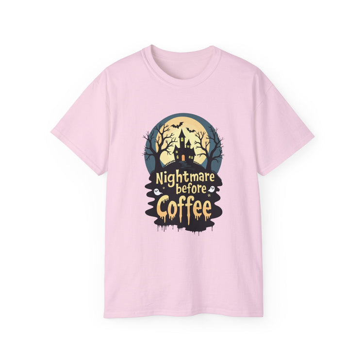 Nightmare Before Coffee Tee, Halloween T-Shirt, Coffee Lover Gift, Spooky Shirt, Unisex Graphic Tee, Autumn Apparel Printify