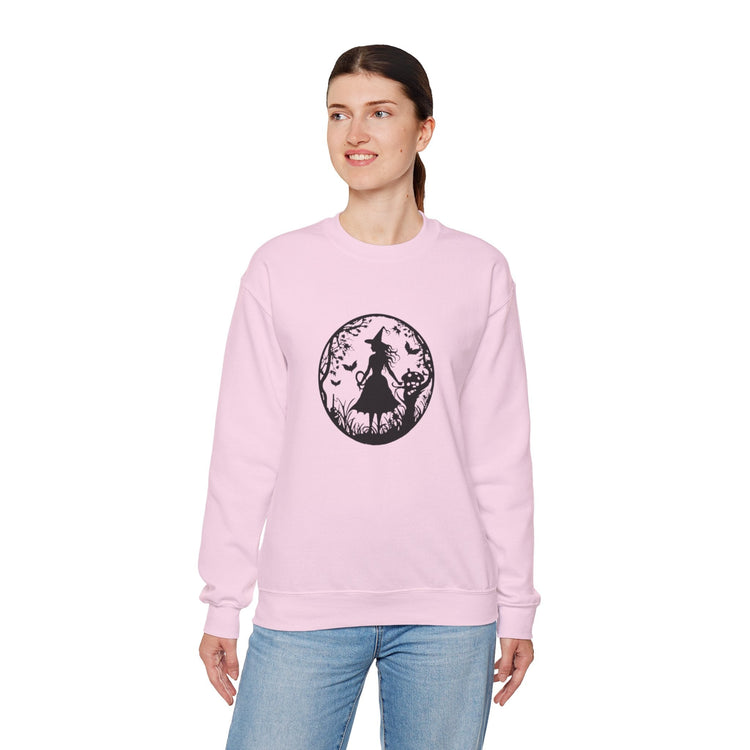 Mystical Forest Crewneck Sweatshirt, Cozy Fall Layering, Gift for Nature Lovers, Halloween Apparel, Unisex Sweatshirt Printify