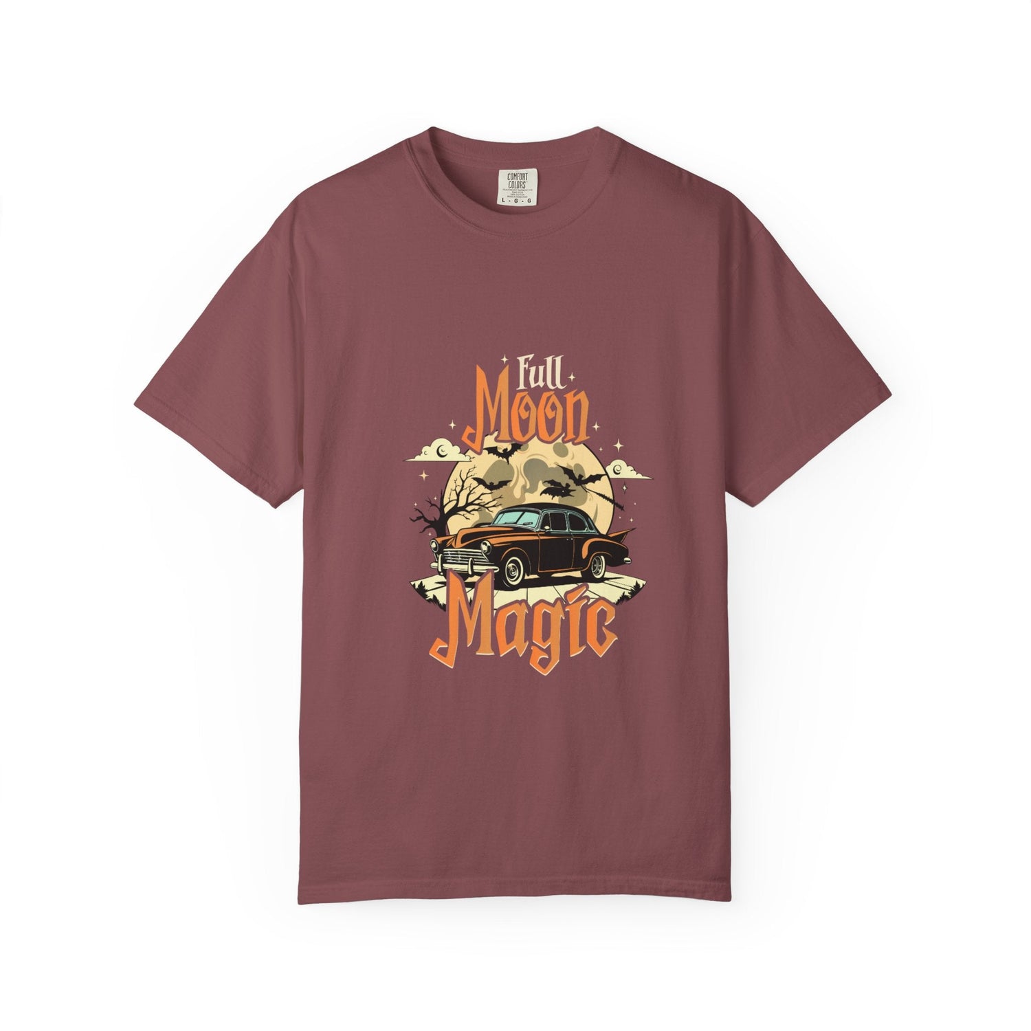 Moon Magic Unisex Garment-Dyed T-shirt, Vintage Car Tee, Astrology Gift, Casual Wear, Moon Lover Apparel, Unisex Soft T-shirt Printify
