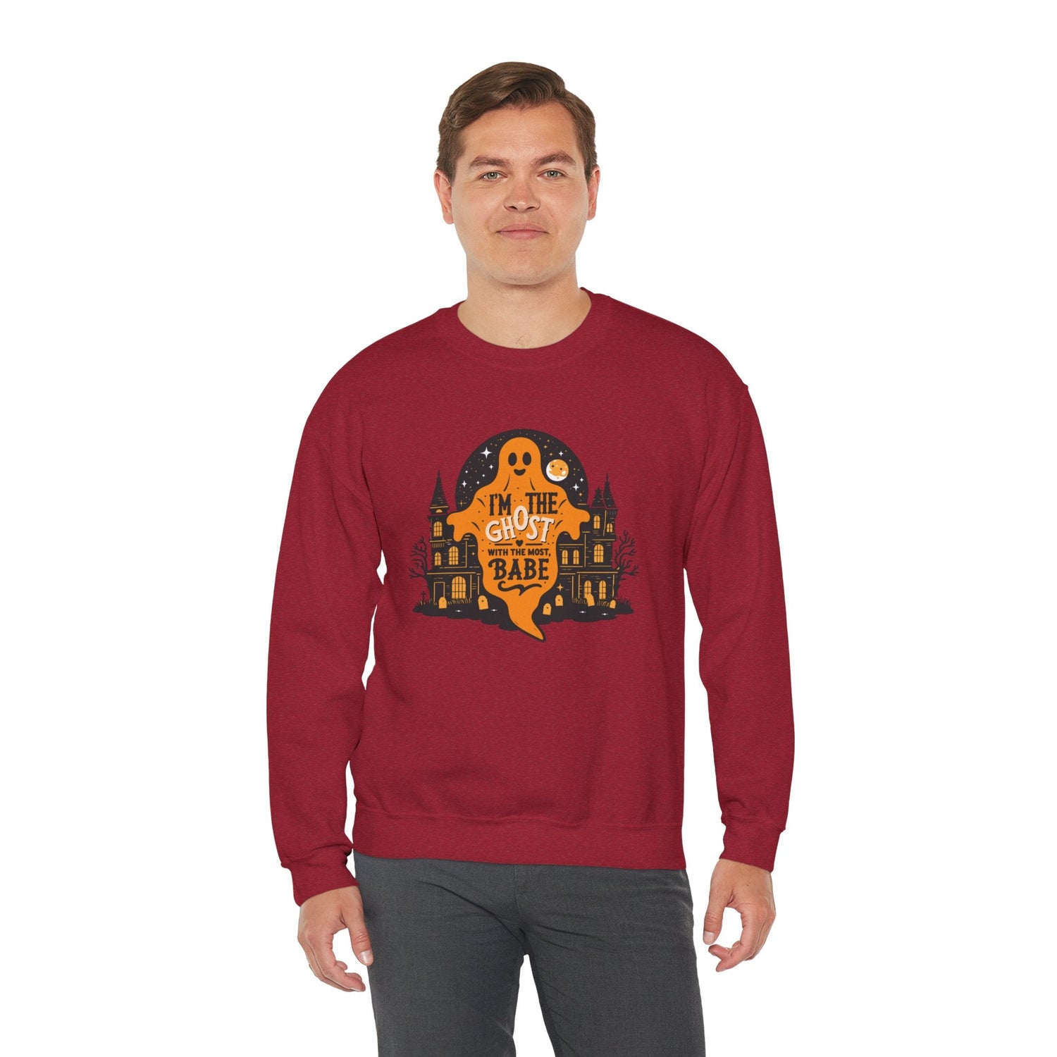 Unisex Halloween Ghost Sweatshirt - Spooky Vibes, Cozy Apparel, Perfect for Fall, Ghost Lover Gift, Halloween Celebration Printify
