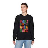 Home for the Holidays Crewneck Sweatshirt, Festive Sweater, Winter Apparel, Christmas Gift, Cozy Holiday Wear Printify