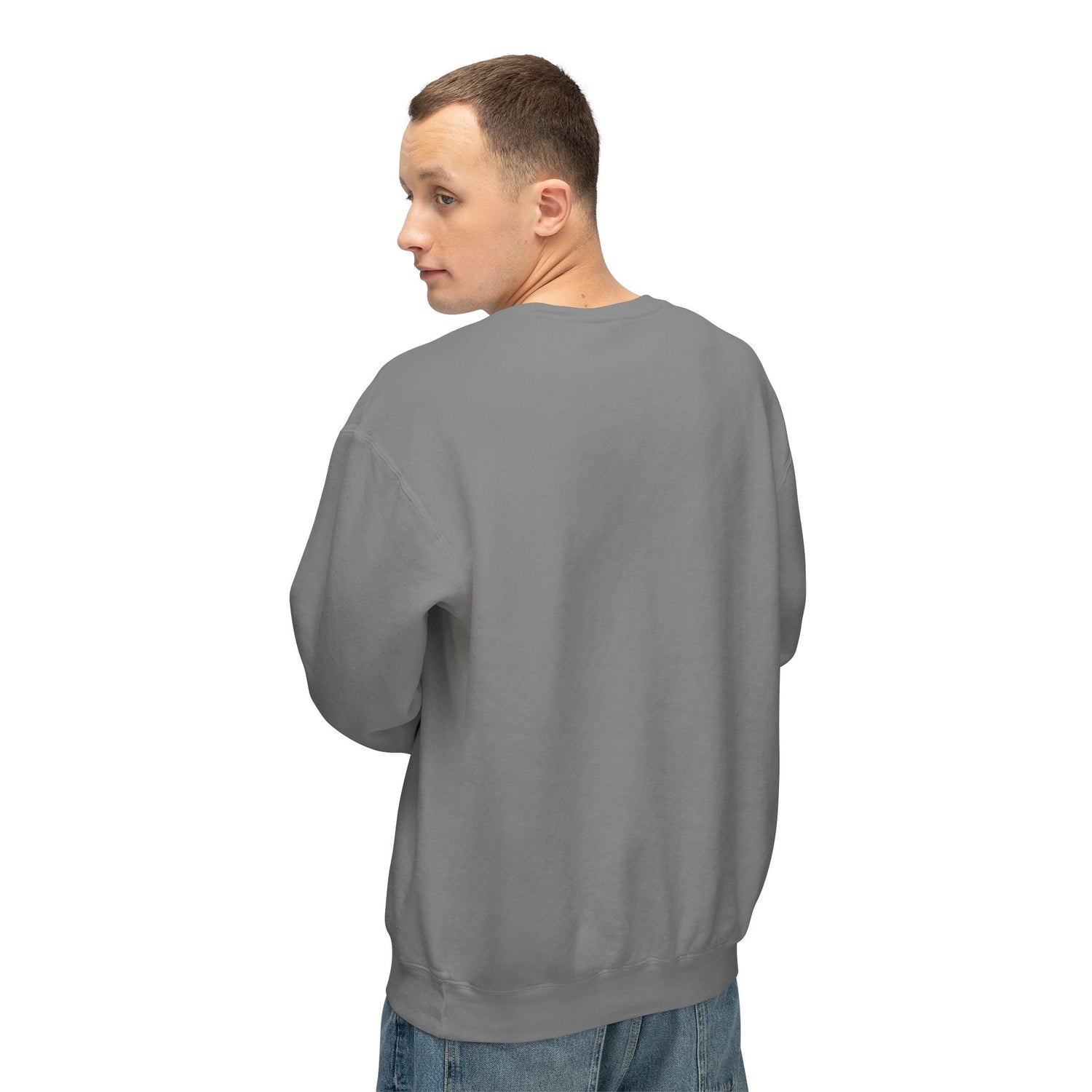 Unisex Lightweight Crewneck Sweatshirt - Nightmare Before Coffee Printify