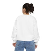 Charming Halloween Sweatshirt, Cozy Witch Design, Unisex Garment-Dyed Hoodie, Fall Fashion, Spooky Season Wear, Trick or Treat Gift Printify