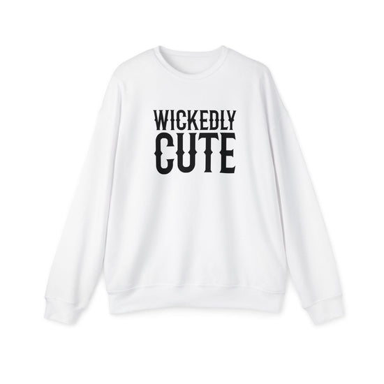 Wickedly Cute Unisex Drop Shoulder Sweatshirt, Cozy Graphic Sweatshirt, Casual Wear, Gift for Her, Trendy Apparel, Everyday Style Printify