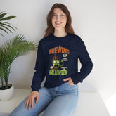 Skull Floral Crewneck Sweatshirt, Unisex Pullover Sweater, Halloween Apparel, Cozy Gift, Trendy Streetwear Printify