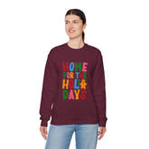 Home for the Holidays Crewneck Sweatshirt, Festive Sweater, Winter Apparel, Christmas Gift, Cozy Holiday Wear Printify