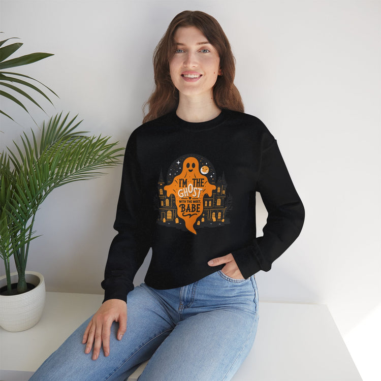 Unisex Halloween Ghost Sweatshirt - Spooky Vibes, Cozy Apparel, Perfect for Fall, Ghost Lover Gift, Halloween Celebration Printify