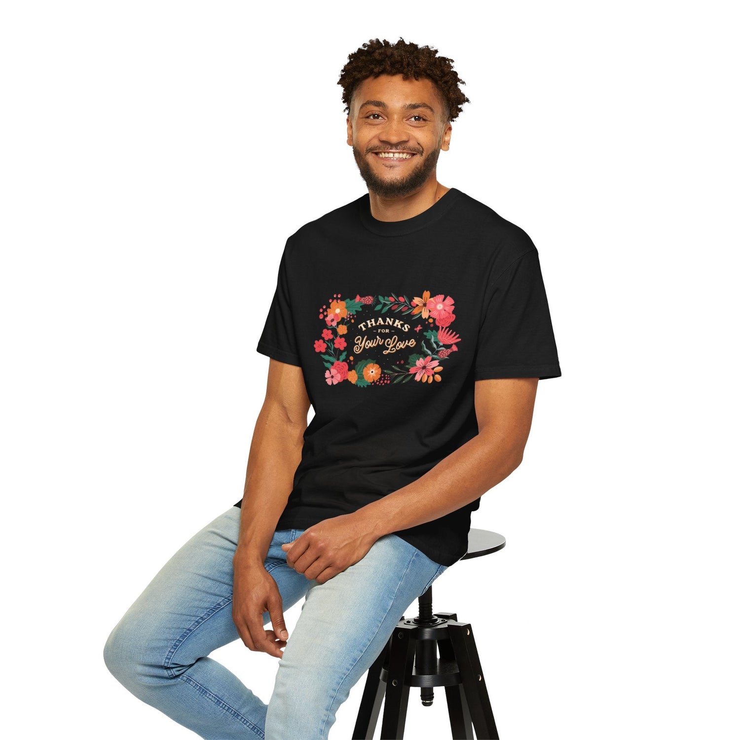 Floral Thank You T-Shirt, Comfortable Gift Tee, Unisex Floral Tee, Casual Style Shirt, Appreciation Day Gift, Everyday Wear Printify