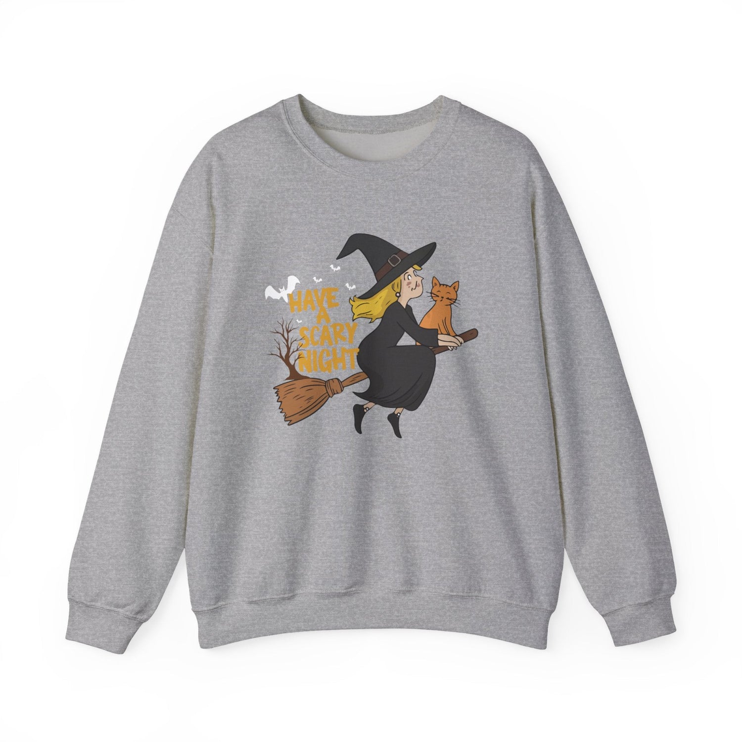 Halloween Witch Sweatshirt, Cozy Crewneck, Unisex Sweater, Spooky Season Apparel, Scary Night Gift, Fall Fashion Printify