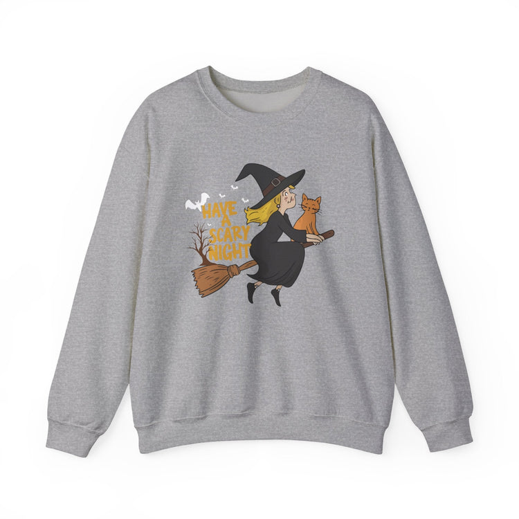Halloween Witch Sweatshirt, Cozy Crewneck, Unisex Sweater, Spooky Season Apparel, Scary Night Gift, Fall Fashion Printify