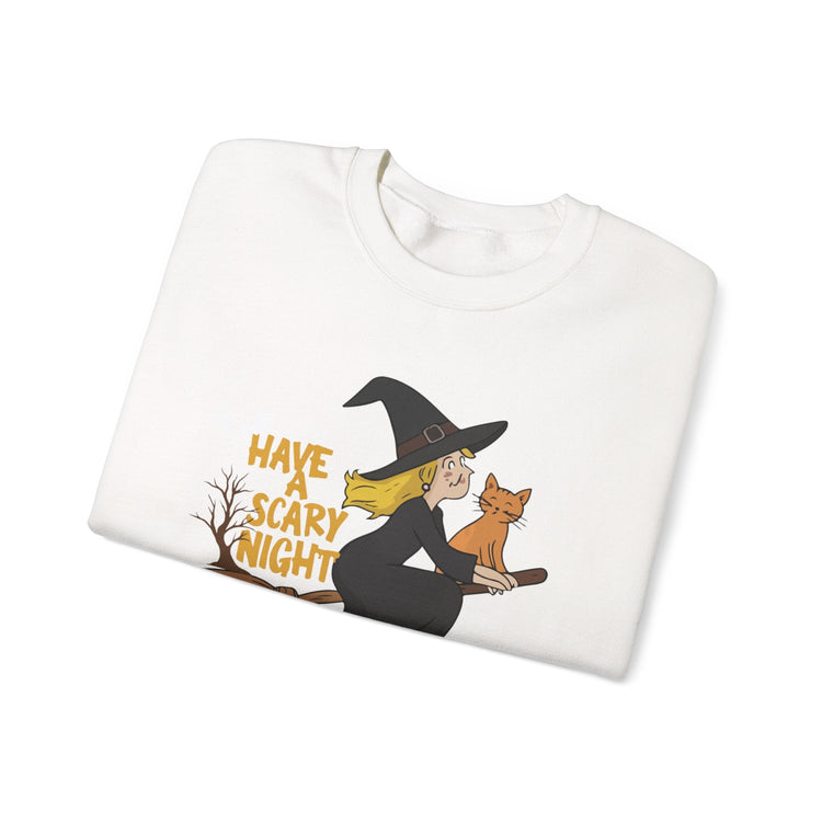 Halloween Witch Sweatshirt, Cozy Crewneck, Unisex Sweater, Spooky Season Apparel, Scary Night Gift, Fall Fashion Printify