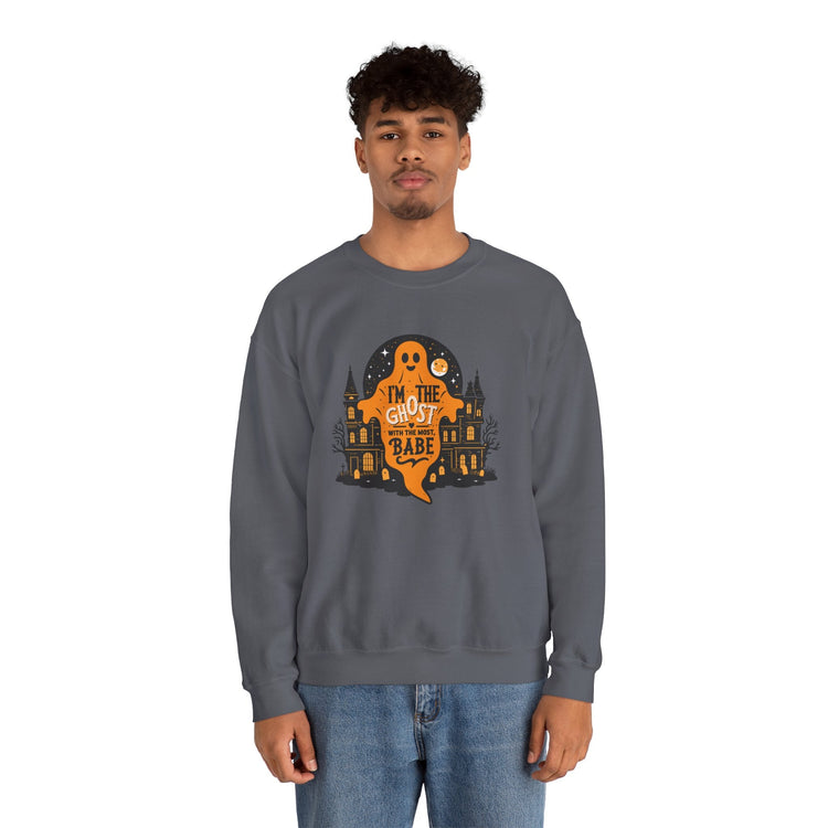 Unisex Halloween Ghost Sweatshirt - Spooky Vibes, Cozy Apparel, Perfect for Fall, Ghost Lover Gift, Halloween Celebration Printify