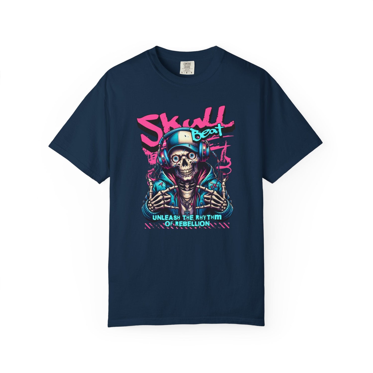 Skull Beat Unisex T-Shirt - Music Lover Graphic Tee, Halloween Costume, Premium Cotton Streetwear Gift for Men & Women, Alternative Fashion Printify