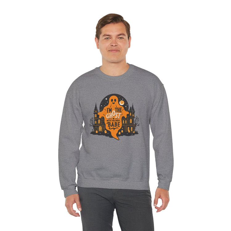 Unisex Halloween Ghost Sweatshirt - Spooky Vibes, Cozy Apparel, Perfect for Fall, Ghost Lover Gift, Halloween Celebration Printify