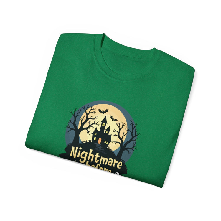 Nightmare Before Coffee Tee, Halloween T-Shirt, Coffee Lover Gift, Spooky Shirt, Unisex Graphic Tee, Autumn Apparel Printify