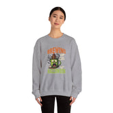Skull Floral Crewneck Sweatshirt, Unisex Pullover Sweater, Halloween Apparel, Cozy Gift, Trendy Streetwear Printify